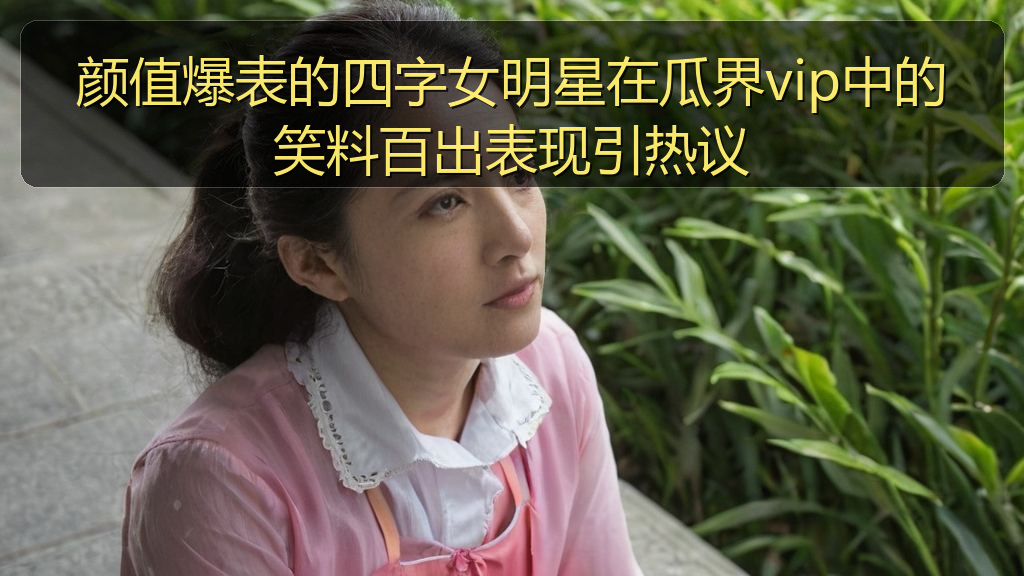 颜值爆表的四字女明星在瓜界vip中的笑料百出表现引热议
